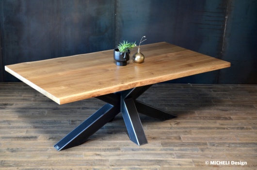Table rectangle RODHÉE / Fabrication arisanale / MICHELI Design