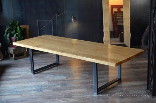 Grande table rectangle sur mesure / 300 x 110 cm / Fabrication artisanale / MICHELI Design