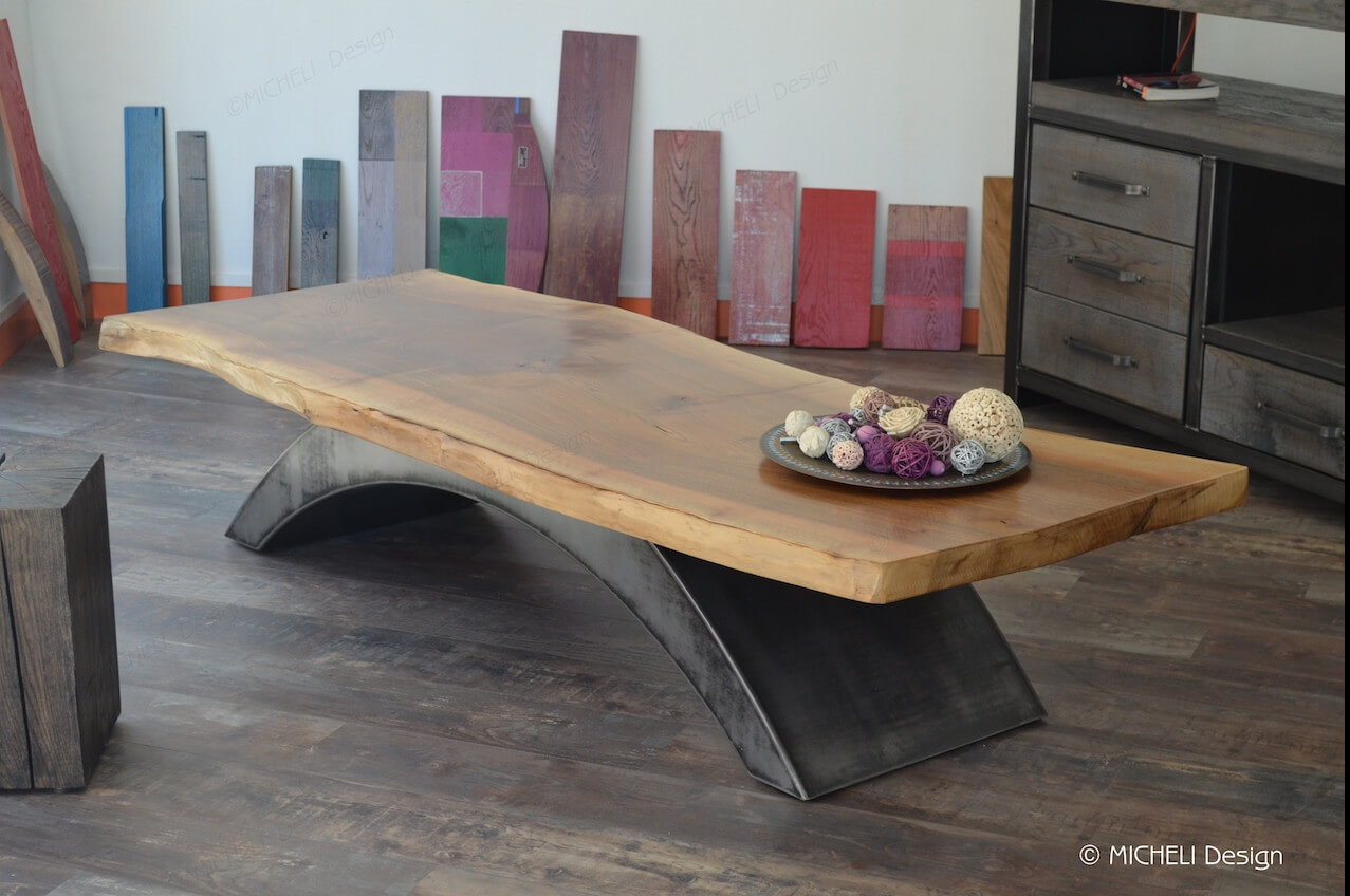 Table basse live edge sur mesure -Arche - 172902